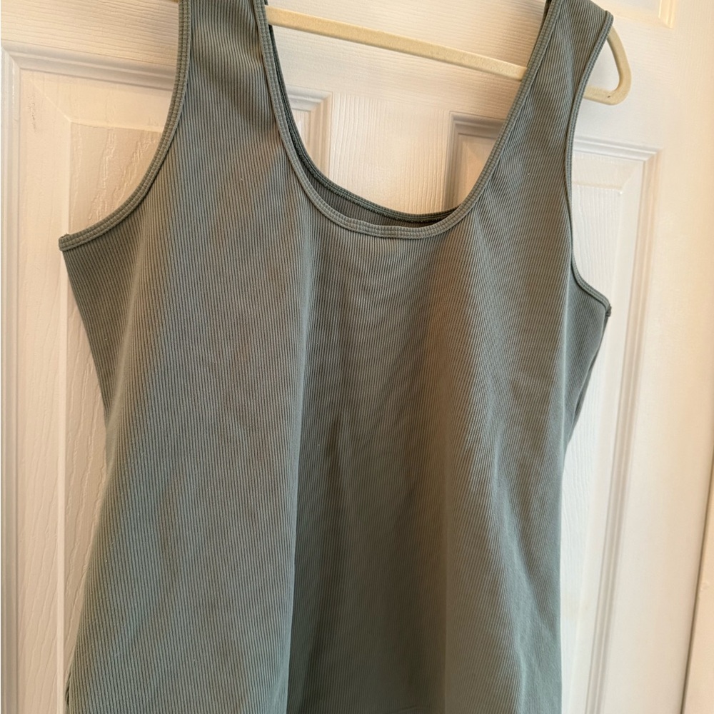 Zella Sage Green Ribbed Tank Top Athletic 1x
